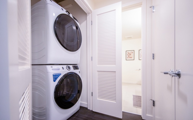 Convenience of full-size in-home washer and dryer