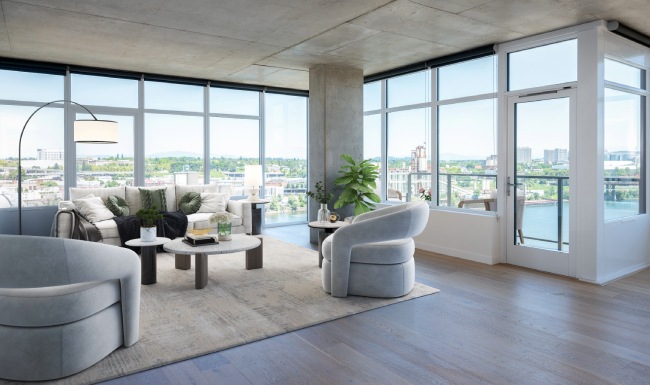 open concept floorplan with living and dining areas open concept floorplan with living and dining areas