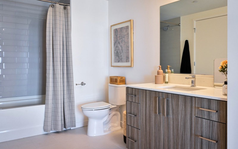 Peaceful bathroom details create a private retreat